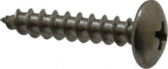 Value Collection - #10 Truss Head Slotted Sheet Metal Screw - Stainless Steel, 1" Length Under Head, Grade 18-8 - Benchmark Tooling