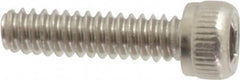 Value Collection - #4-40 UNC Hex Socket Drive, Socket Cap Screw - Grade 18-8 Stainless Steel, Uncoated, Fully Threaded, 7/16" Length Under Head - Benchmark Tooling