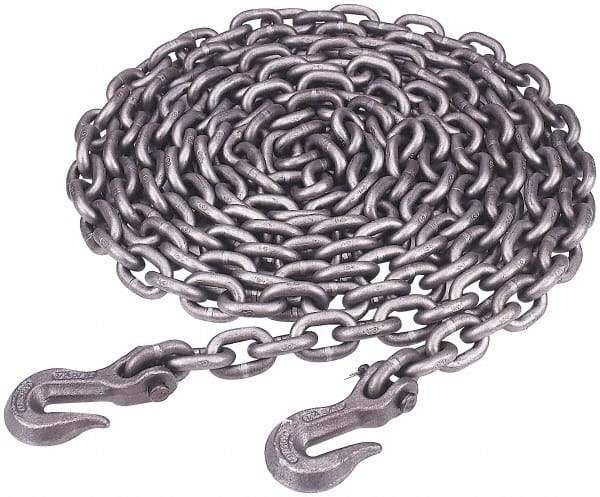 Peerless Chain - 20 Ft. Long, 5400 Lbs. Load Capacity, Carbon Steel Tie Down Chain - 43 Grade, 1.33 Inch Inside Long x 0.569 Inch Inside Wide - Benchmark Tooling