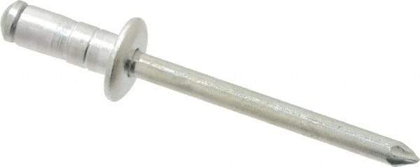 RivetKing - Size 62-64 Dome Head Aluminum Multi Grip Blind Rivet - Steel Mandrel, 0.062" to 1/4" Grip, 3/8" Head Diam, 0.192" to 0.196" Hole Diam, 0.519" Length Under Head, 3/16" Body Diam - Benchmark Tooling