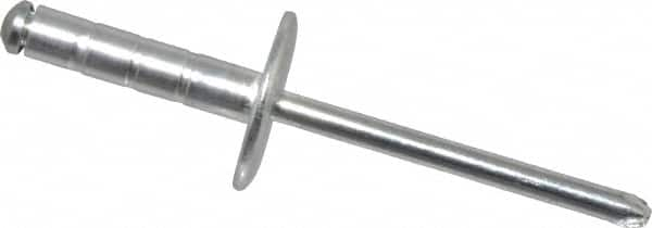 RivetKing - Size 66-69 Large Flange Dome Head Aluminum Multi Grip Blind Rivet - Steel Mandrel, 0.275" to 0.598" Grip, 0.612" Head Diam, 0.192" to 0.196" Hole Diam, 7/8" Length Under Head, 3/16" Body Diam - Benchmark Tooling