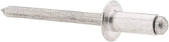 RivetKing - Size 64 Dome Head Aluminum Open End Blind Rivet - Aluminum Mandrel, 0.188" to 1/4" Grip, 3/8" Head Diam, 0.192" to 0.198" Hole Diam, 0.45" Length Under Head, 3/16" Body Diam - Benchmark Tooling