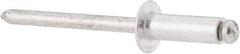 RivetKing - Size 66 Dome Head Aluminum Open End Blind Rivet - Aluminum Mandrel, 0.251" to 3/8" Grip, 3/8" Head Diam, 0.192" to 0.198" Hole Diam, 0.575" Length Under Head, 3/16" Body Diam - Benchmark Tooling