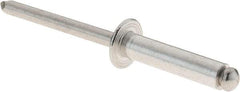 RivetKing - Size 610 Dome Head Aluminum Open End Blind Rivet - Aluminum Mandrel, 0.501" to 5/8" Grip, 3/8" Head Diam, 0.192" to 0.198" Hole Diam, 0.825" Length Under Head, 3/16" Body Diam - Benchmark Tooling