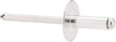 RivetKing - Size 66 Large Flange Dome Head Aluminum Open End Blind Rivet - Aluminum Mandrel, 0.251" to 3/8" Grip, 5/8" Head Diam, 0.192" to 0.196" Hole Diam, 0.575" Length Under Head, 3/16" Body Diam - Benchmark Tooling