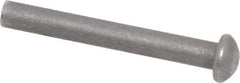 RivetKing - 3/16" Body Diam, Round Steel Solid Rivet - 1-1/2" Length Under Head - Benchmark Tooling