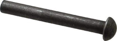 RivetKing - 1/4" Body Diam, Round Uncoated Steel Solid Rivet - 2" Length Under Head - Benchmark Tooling