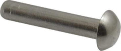 RivetKing - 3/16" Body Diam, Round Aluminum Solid Rivet - 1" Length Under Head, Grade 1100F - Benchmark Tooling