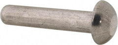 RivetKing - 1/4" Body Diam, Round Uncoated Aluminum Solid Rivet - 1-1/4" Length Under Head, Grade 1100F - Benchmark Tooling