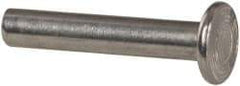 RivetKing - 3/16" Body Diam, Flat Aluminum Solid Rivet - 1" Length Under Head, Grade 1100F - Benchmark Tooling