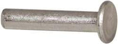 RivetKing - 1/4" Body Diam, Flat Aluminum Solid Rivet - 1-1/4" Length Under Head, Grade 1100F - Benchmark Tooling