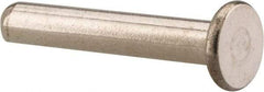 RivetKing - 1/8" Body Diam, Flat Stainless Steel Solid Rivet - 3/4" Length Under Head, Grade 18-8 - Benchmark Tooling