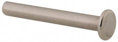 RivetKing - 1/8" Body Diam, Flat Uncoated Stainless Steel Solid Rivet - 1" Length Under Head, Grade 18-8 - Benchmark Tooling