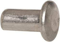 RivetKing - 1/8" Body Diam, Universal Aluminum Solid Rivet - 1/4" Length Under Head, Grade 1100F - Benchmark Tooling