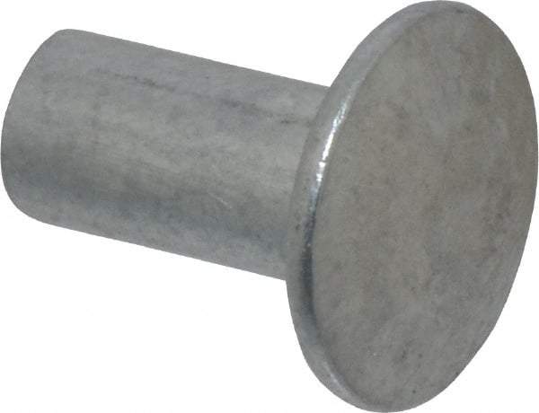 RivetKing - 1/4" Body Diam, Universal Uncoated Aluminum Solid Rivet - 1/2" Length Under Head, Grade 1100F - Benchmark Tooling