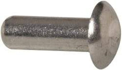 RivetKing - 1/4" Body Diam, Universal Uncoated Aluminum Solid Rivet - 3/4" Length Under Head, Grade 1100F - Benchmark Tooling