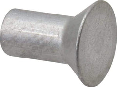 RivetKing - 1/8" Body Diam, Countersunk Uncoated Aluminum Solid Rivet - 1/4" Length Under Head, Grade 1100F, 78° Countersunk Head Angle - Benchmark Tooling