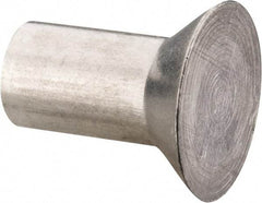 RivetKing - 3/16" Body Diam, Countersunk Aluminum Solid Rivet - 3/8" Length Under Head, Grade 1100F, 78° Countersunk Head Angle - Benchmark Tooling