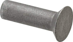 RivetKing - 3/16" Body Diam, Countersunk Uncoated Steel Solid Rivet - 5/8" Length Under Head, 90° Countersunk Head Angle - Benchmark Tooling