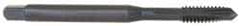 OSG - 1/4-20 UNC, 3 Flute, Oxide Finish, Vanadium High Speed Steel Spiral Point Tap - Plug Chamfer, Right Hand Thread, 80mm OAL, 1" Thread Length, 0.255" Shank Diam, 2B Class of Fit, Series 250 - Exact Industrial Supply