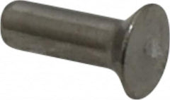 RivetKing - 1/8" Body Diam, Countersunk Uncoated Stainless Steel Solid Rivet - 3/8" Length Under Head, Grade 18-8, 90° Countersunk Head Angle - Benchmark Tooling