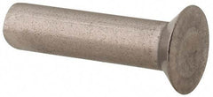 RivetKing - 1/8" Body Diam, Countersunk Stainless Steel Solid Rivet - 1/2" Length Under Head, Grade 18-8, 90° Countersunk Head Angle - Benchmark Tooling