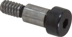 Holo-Krome - 1/4" Shoulder Diam x 3/8" Shoulder Length, #10-24 UNRC, Hex Socket Shoulder Screw - 8 Alloy Steel, Uncoated, 0.357 to 3/8" Head Diam - Benchmark Tooling