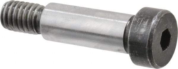 Holo-Krome - 3/8" Shoulder Diam x 1" Shoulder Length, 5/16-18 UNRC, Hex Socket Shoulder Screw - 8 Alloy Steel, Uncoated, 0.543 to 0.562" Head Diam - Benchmark Tooling