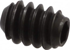 Holo-Krome - #6-32 UNC, 3/16" OAL, Cup Point Set Screw - Grade 8 Alloy Steel, 1/16" Key - Benchmark Tooling