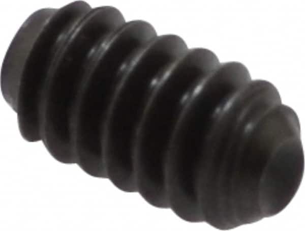 Holo-Krome - #6-32 UNC, 1/4" OAL, Cup Point Set Screw - Grade 8 Alloy Steel, 1/16" Key - Benchmark Tooling