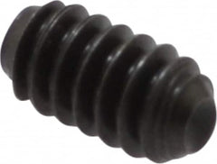 Holo-Krome - #6-32 UNC, 1/4" OAL, Cup Point Set Screw - Grade 8 Alloy Steel, 1/16" Key - Benchmark Tooling