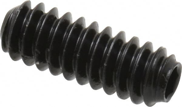 Holo-Krome - #6-32 UNC, 3/8" OAL, Cup Point Set Screw - Grade 8 Alloy Steel, 1/16" Key - Benchmark Tooling