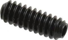 Holo-Krome - #6-32 UNC, 3/8" OAL, Cup Point Set Screw - Grade 8 Alloy Steel, 1/16" Key - Benchmark Tooling