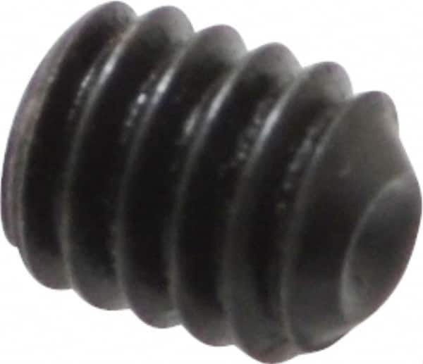 Holo-Krome - #8-32 UNC, 3/16" OAL, Cup Point Set Screw - Grade 8 Alloy Steel, 5/64" Key - Benchmark Tooling