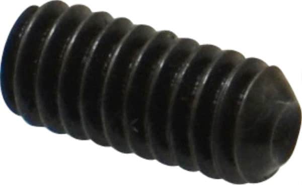 Holo-Krome - #8-32 UNC, 3/8" OAL, Cup Point Set Screw - Grade 8 Alloy Steel, 5/64" Key - Benchmark Tooling