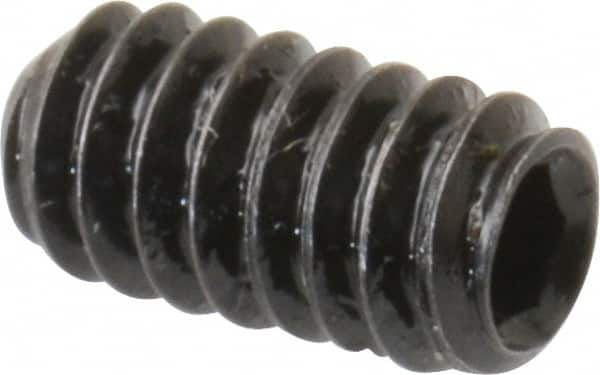 Holo-Krome - #10-24 UNC, 3/8" OAL, Cup Point Set Screw - Grade 8 Alloy Steel, 3/32" Key - Benchmark Tooling