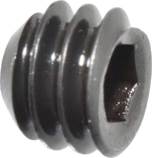 Holo-Krome - 1/4-20 UNC, 3/16" OAL, Cup Point Set Screw - Grade 8 Alloy Steel, 1/8" Key - Benchmark Tooling