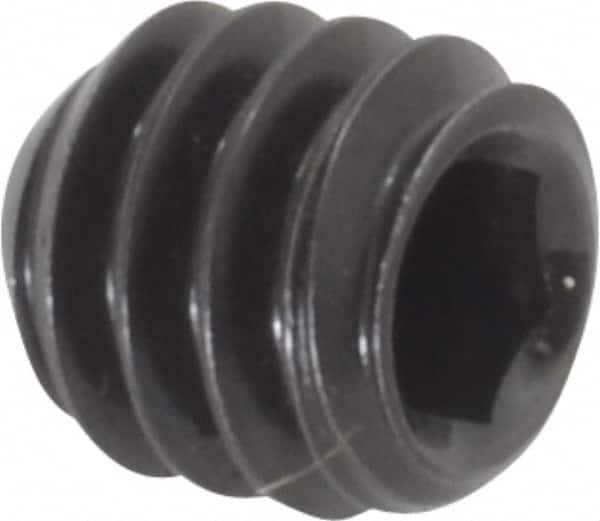 Holo-Krome - 1/4-20 UNC, 1/4" OAL, Cup Point Set Screw - Grade 8 Alloy Steel, 1/8" Key - Benchmark Tooling