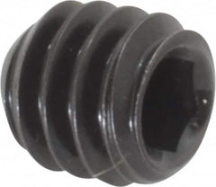 Holo-Krome - 1/4-20 UNC, 1/4" OAL, Cup Point Set Screw - Grade 8 Alloy Steel, 1/8" Key - Benchmark Tooling