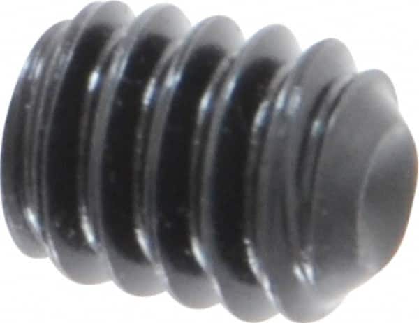 Holo-Krome - 1/4-20 UNC, 5/16" OAL, Cup Point Set Screw - Grade 8 Alloy Steel, 1/8" Key - Benchmark Tooling