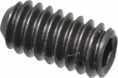 Holo-Krome - 1/4-20 UNC, 1/2" OAL, Cup Point Set Screw - Grade 8 Alloy Steel, 1/8" Key - Benchmark Tooling