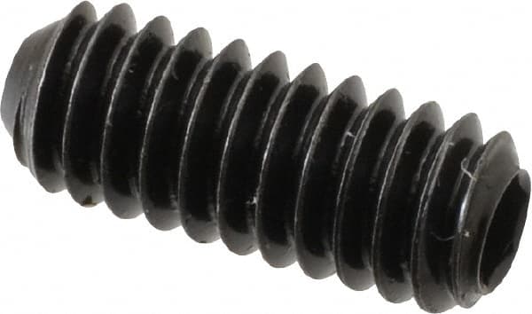 Holo-Krome - 1/4-20 UNC, 5/8" OAL, Cup Point Set Screw - Grade 8 Alloy Steel, 1/8" Key - Benchmark Tooling