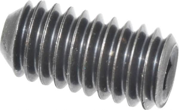 Holo-Krome - 5/16-18 UNC, 5/8" OAL, Cup Point Set Screw - Grade 8 Alloy Steel, 5/32" Key - Benchmark Tooling