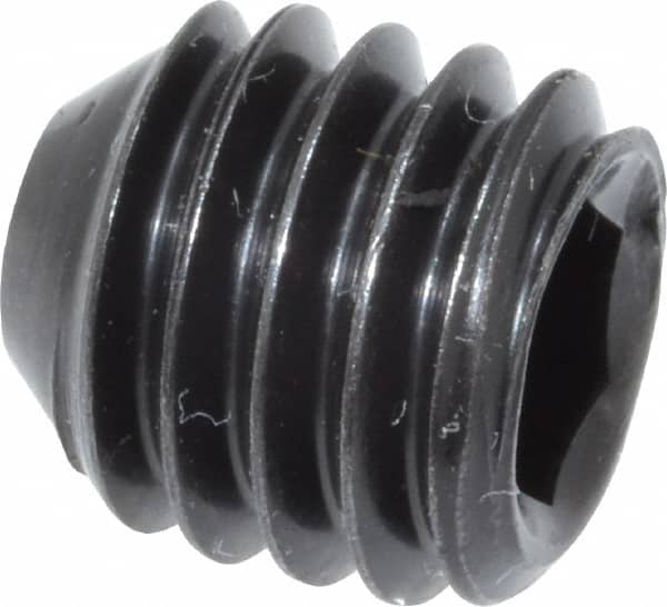 Holo-Krome - 3/8-16 UNC, 3/8" OAL, Cup Point Set Screw - Grade 8 Alloy Steel, 3/16" Key - Benchmark Tooling