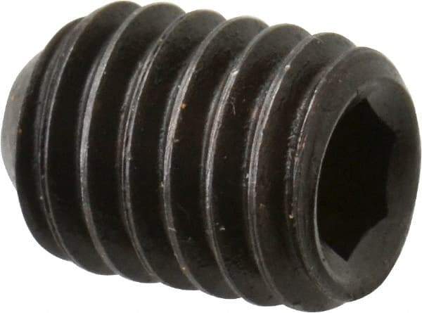 Holo-Krome - 3/8-16 UNC, 1/2" OAL, Cup Point Set Screw - Grade 8 Alloy Steel, 3/16" Key - Benchmark Tooling