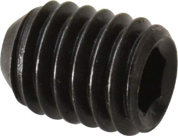 Holo-Krome - #10-32 UNF, 1/4" OAL, Cup Point Set Screw - Grade 8 Alloy Steel, 3/32" Key - Benchmark Tooling