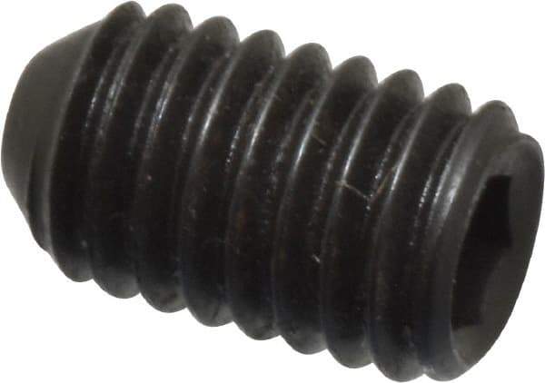 Holo-Krome - #10-32 UNF, 5/16" OAL, Cup Point Set Screw - Grade 8 Alloy Steel, 3/32" Key - Benchmark Tooling