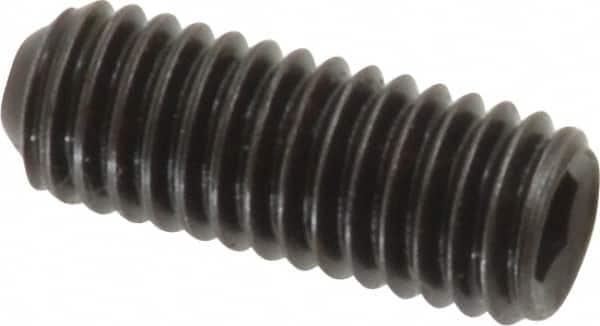 Holo-Krome - #10-32 UNF, 1/2" OAL, Cup Point Set Screw - Grade 8 Alloy Steel, 3/32" Key - Benchmark Tooling