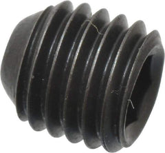 Holo-Krome - 1/4-28 UNF, 1/4" OAL, Cup Point Set Screw - Grade 8 Alloy Steel, 1/8" Key - Benchmark Tooling