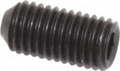 Holo-Krome - 1/4-28 UNF, 1/2" OAL, Cup Point Set Screw - Grade 8 Alloy Steel, 1/8" Key - Benchmark Tooling